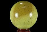 Polished Green Opal Sphere - Madagascar #95886-1